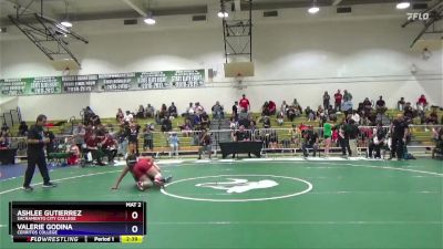 131 lbs 3rd Place Match - Ashlee Gutierrez, Sacramento City College vs Valerie Godina, Cerritos College