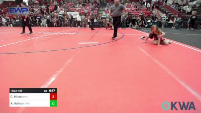 80-85 lbs Consolation - Cohen Mixon, Piedmont vs Addilyn Ashton, Bartlesville Wrestling Club