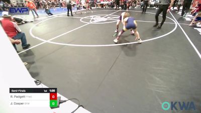 85 lbs Semifinal - Ryder Padgett, Team Tulsa Wrestling Club vs JP Cooper, Bristow Youth Wrestling