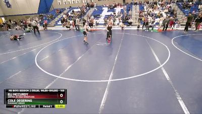 105 lbs Quarterfinal - Eli McCurdy, Uintah Jr High Wrestling vs Cole DeGering, Pleasant Grove