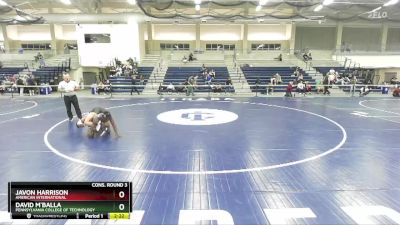 141 lbs Cons. Round 3 - Javon Harrison, American International vs David M`Balla, Pennsylvania College Of Technology