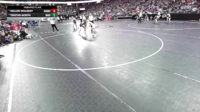 D1-144 lbs Semifinal - Kellen Wolbert, Oconomowoc vs Tristan North, West Allis Nathan Hale