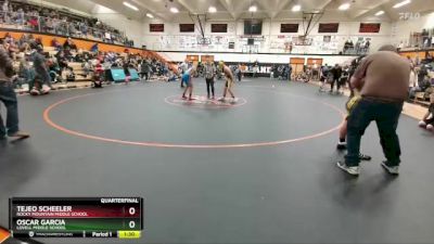 120 lbs Quarterfinal - Oscar Garcia, Lovell Middle School vs Tejeo Scheeler, Rocky Mountain Middle School