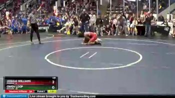 129 lbs Round 2 (4 Team) - Owen Loop, Hudson vs Joshua Williams, Monroe