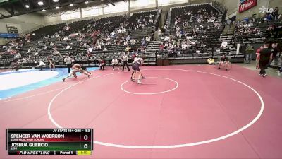153 lbs Cons. Round 2 - Spencer Van Woerkom, Lone Peak High School vs Joshua Guercio, Lehi