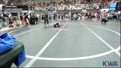 67 lbs Quarterfinal - Canyon Jones, Tecumseh Youth Wrestling vs Connor Armendariz, Shelton Wrestling Academy
