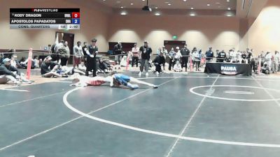 106 lbs Cons. Quarters - Kody Dragon, Bristol Gladiators vs Apostolos Papadatos, Savage Wrestling Academy