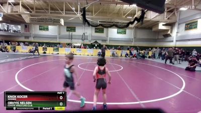 50 lbs Cons. Round 1 - Orhyis Nelsen, Coyote Wrestling Club vs Knox Kocer, Wagner