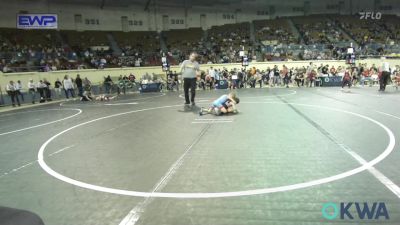 40 lbs Consi Of 8 #2 - Wyatt Worth, Collinsville Cardinal Youth Wrestling vs Kase Pearson, Hinton Takedown Club