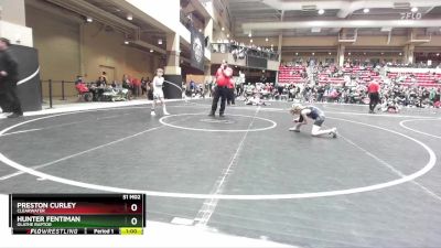 73 lbs Cons. Round 3 - Hunter Fentiman, Olathe Raptor vs Preston Curley, Clearwater