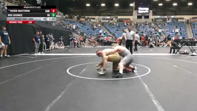 285 lbs Quarterfinal - Rio Gomez, Newman vs Koen Mattern, Hastings (Neb.)