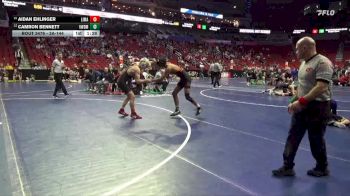 3A-144 lbs Cons. Round 4 - Aidan Ehlinger, Linn-Mar vs Camron Bennett, Valley, West Des Moines