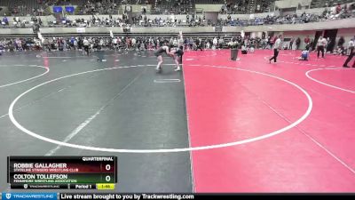 160 lbs Quarterfinal - Colton Tollefson, Fennimore Wrestling Association vs Robbie Gallagher, Stateline Stingers Wrestling Club