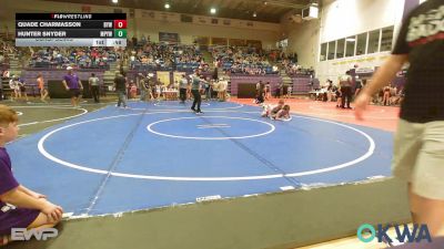 88 lbs Consolation - Quade Charmasson, Bristow Elementary Wrestling Club vs Hunter Snyder, Mannford Pirate Youth Wrestling