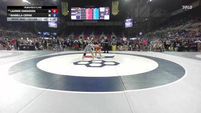 135 lbs Champ. Rd Of 16 - Lauren Zaragoza, CA vs Isabella Cepak, MI