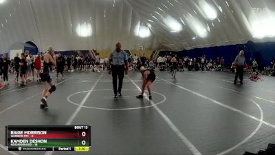 84 lbs Round 4 (8 Team) - Kamden Deshon, Neighborhood vs Raige Morrison, Warrior RTC