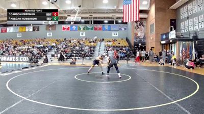 157 lbs Cons. Semi - Carson Freeman, Montevallo vs Keegan Roberson, UNC Pembroke