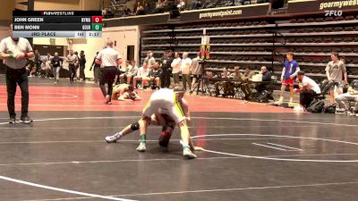 125 lbs 3rd Place - John Green, NYMA-Unatt vs Ben Monn, George Mason University