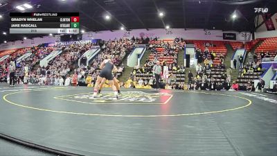 215 lbs Quarterfinals (8 Team) - Jake Hascall, LakeVille Memorial HS vs Gradyn Whelan, Clinton HS