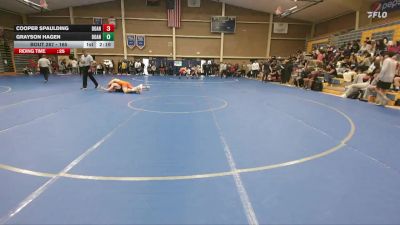 165 lbs Cons. Round 4 - Grayson Hagen, Doane vs Cooper Spaulding, Doane