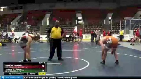 220 lbs Round 2 (6 Team) - James Campbell, Michigan Raiders vs Mason Dowell, Southwest Arsenal Blue