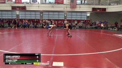 133 lbs Champ. Round 2 - Ethan Ford, Southern Maine vs John Lafferty, New England College