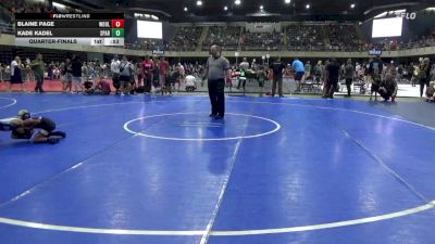 52 lbs Quarterfinal - Blaine Page, Woolwich Twp vs Kade Kadel, Sparta