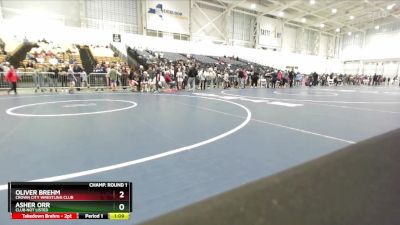 96 lbs Champ. Round 1 - Oliver Brehm, Crown City Wrestling Club vs Asher Orr, Club Not Listed