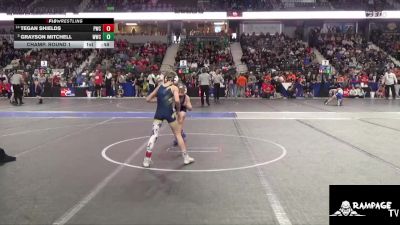 73 lbs Champ. Round 1 - Grayson Mitchell, Wichita Wrestling Club vs Tegan Shields, Phillipsburg Wrestling Club