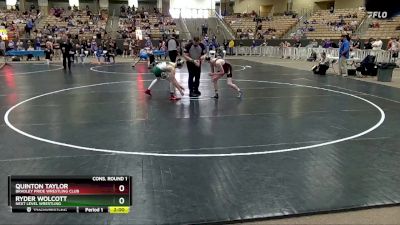 130 lbs Cons. Round 1 - Ryder Wolcott, Next Level Wrestling vs Quinton Taylor, Bradley Pride Wrestling Club