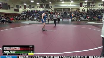 285 lbs Quarterfinal - Cameron Geuther, West Delaware, Manchester vs Vinnie Keller, Clear Creek-Amana