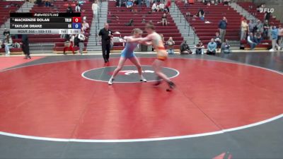 100-110 lbs Round 3 - Mackenzie Dolan, Team Real Life Wrestling vs Taylor Drake, Kuna Klub