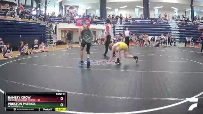 95 lbs Semis & 1st Wrestleback (8 Team) - Ramsey Crow, The Untouchables Purple vs PRESTON PATRICK, MF Savages