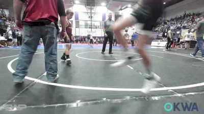 92 lbs Quarterfinal - Wes Nickell, Cushing vs COLE PETERSON, Warhorse Wrestling Club