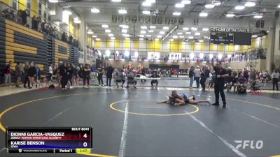 140 lbs Round 1 - Dionni Garcia-Vasquez, Sebolt Women Wrestling Academy vs Karise Benson, Iowa