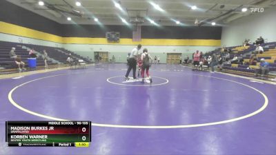 96-105 lbs Round 3 - Madison Burkes Jr, Unaffiliated vs Korben Warner, Dexter Youth Wrestling