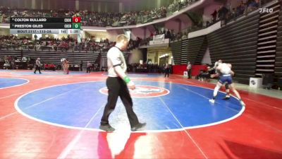 113-2A Quarterfinal - Preston Giles, Coahulla Creek vs Colton Bullard, Cook