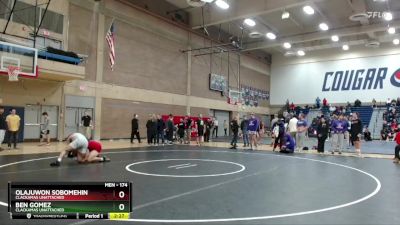 174 lbs Cons. Semi - Olajuwon Sobomehin, Clackamas Unattached vs Ben Gomez, Clackamas Unattached