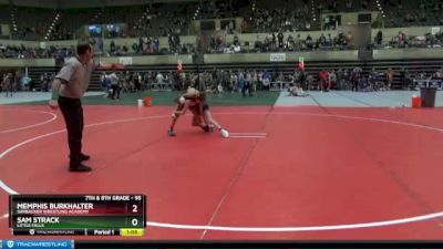 95 lbs Quarterfinal - Memphis Burkhalter, Sarbacker Wrestling Academy vs Sam Strack, Little Falls