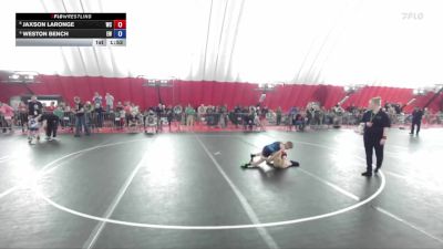 80 lbs Cons. Round 2 - Jaxson LaRonge, Weigh-in Club vs Weston Bench, Ellsworth Wrestling