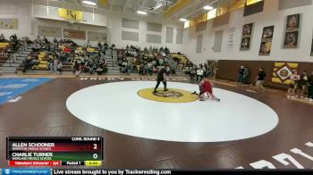 155 lbs Cons. Round 3 - Charlie Turner, Worland Middle School vs Allen Schooner, Riverton Middle School