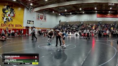 120 lbs Champ. Round 2 - Josh Sheets, Columbus St. Francis DeSales vs Ayden Douglas, Licking Valley