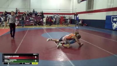 138 lbs Consolation Bracket - Gamble Lester, Chelsea vs Ball Dakota, Alexandria HS