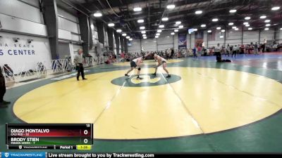 130 lbs Rd# 5- 3:45pm Friday Final Pool - Brody Stien, Minion Green vs Diago Montalvo, Cali Red