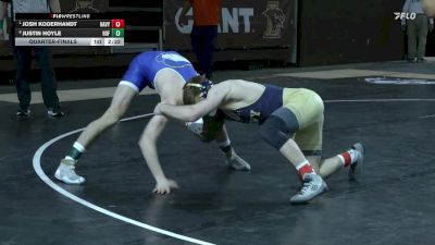 141 lbs Quarterfinal - Josh Koderhandt, Navy vs Justin Hoyle, Hofstra