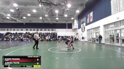 105 lbs Champ. Round 1 - Alexis Magana, Chino vs Aurora Taute, Portola