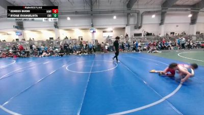 85 lbs Quarterfinal - Edrees Budri, All American Wrestling Club vs Rydge Evangelista, Cyclones Wrestling Club