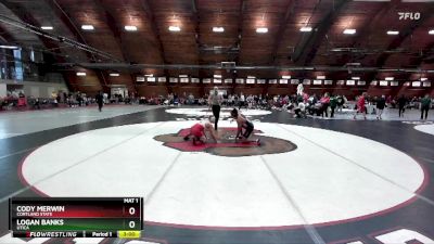 133 lbs Cons. Round 1 - Cody Merwin, Cortland State vs Logan Banks, Utica