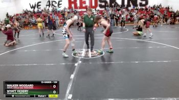 129 lbs Round 3 - Walker Woodard, Social Circle USA Takedown vs Wyatt Vickery, Team Alpha Wrestling