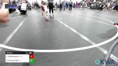 40/46 lbs Rr Rnd 1 - Liliana Villavicencio, ARDMORE TAKEDOWN CLUB vs Norah Guinup (40), CacheWrestlingClub